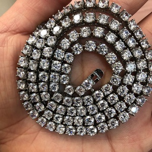 Hip Hop In Acciaio Inox di Grado AAAA Iced Out CZ Tennis Mens <span class=keywords><strong>Catena</strong></span> Delle Donne Della <span class=keywords><strong>Collana</strong></span> - Product Image 4