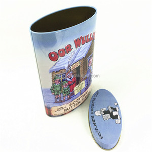 Scatole di Latta Personalizzate per Biscotti in Rilievo, Contenitori per Latte in Polvere, Scatole in Latta per Regali, Forma Ovale, Lattine in Metallo - Product Image 5