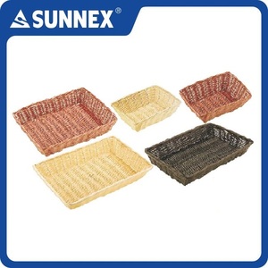 Cesta Rectangular Económica de Polipropileno Marrón, 7 cm de Alto, Apta para Contacto con Alimentos, para Servir Pan/Fruta/Cubiertos C03 - Product Image 6