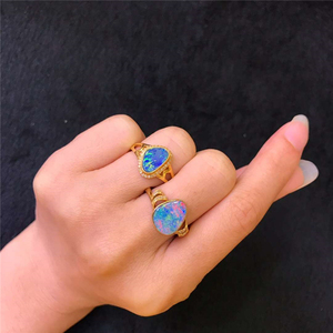 Wholesale Beautiful <strong>Opal</strong> <strong>Ring</strong> Natural <strong>Opal</strong> Gemstone Jewelry 18k <strong>Gold</strong> <strong>Ring</strong> - Product Image 6