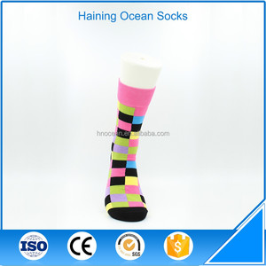 Coloré rayé <span class=keywords><strong>treillis</strong></span> en vrac coton hommes d'affaires chaussettes - Product Image 5