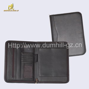 <span class=keywords><strong>Cartera</strong></span> de cuero de PU A4 de Venta caliente con bolígrafo de cierre de cremallera y bolsillo de calculadora - Product Image 2