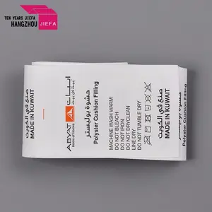 Großhandel Hohe Qualität Garment Non-woven Waschen Label/Satin druck pflege label/polyester pflege etikett kleidung