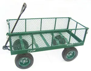 Carro de descarga de jardín de servicio pesado Carro de malla de vivero duradero con lados
