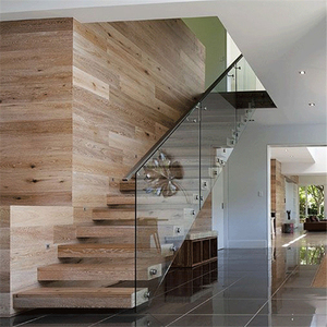 <span class=keywords><strong>Escalier</strong></span> flottant en marbre, garde-corps en verre trempé, marches en bois, <span class=keywords><strong>escalier</strong></span> droit, comme des escaliers noirs en bois, acier inoxydable <span class=keywords><strong>moderne</strong></span> - Product Image 4