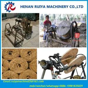 Manual grass rice wheat straw rope knitting twisting making machine 0086-15981835029