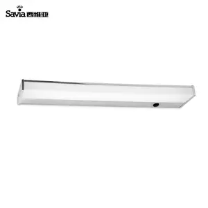 Savia Modern Make up 15W LED Bathroom Over Mirror Vanity Wall Light Under Cabinet Lamp with switch IP44 Warm white Mirror Lights