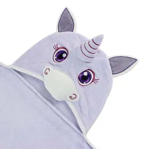 Animal design bamboo soft oem hooded baby towel