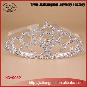Tiara Berlian Imitasi Kustom Mahkota Ratu Kecantikan Mode