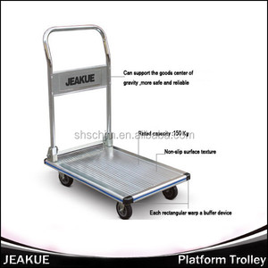 150kg Material Handling <strong>Trolley</strong> <strong>Aluminium</strong> Folding Handle <strong>Platform</strong> <strong>Trolley</strong> - Product Image 4