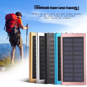 2019 nuevo banco de energía <span class=keywords><strong>Solar</strong></span> 10000mah, bancos de energía portátiles, cargador portátil 10000mah Ultra delgado banco de energía de aleación - Product Image 2