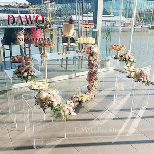 Wedding and Party Used Cylinder Transparent Acrylic <strong>Plinth</strong> <strong>Stand</strong> - Product Image 5