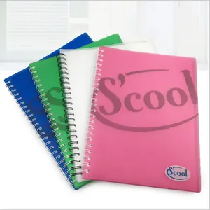 Neues Design Spiral Clear Book Benutzer definierte Logo-Datei Document Organizer Notebook Notebook Spiral A6 Notebook