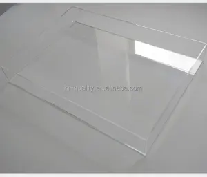 Bandeja de servicio acrílica rectangular transparente, proveedor de China, bandeja de servicio acrílica rectangular