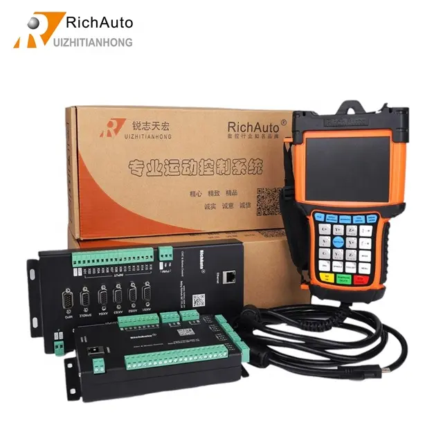 4 axis ATC wood router control automatic tool change controller with linear tool rack RICHAUTO B581E dsp control system