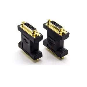 Wholesale gold-plated female to female adapter DVI 24+5 to dvi Converter cable connection signal extender adapter