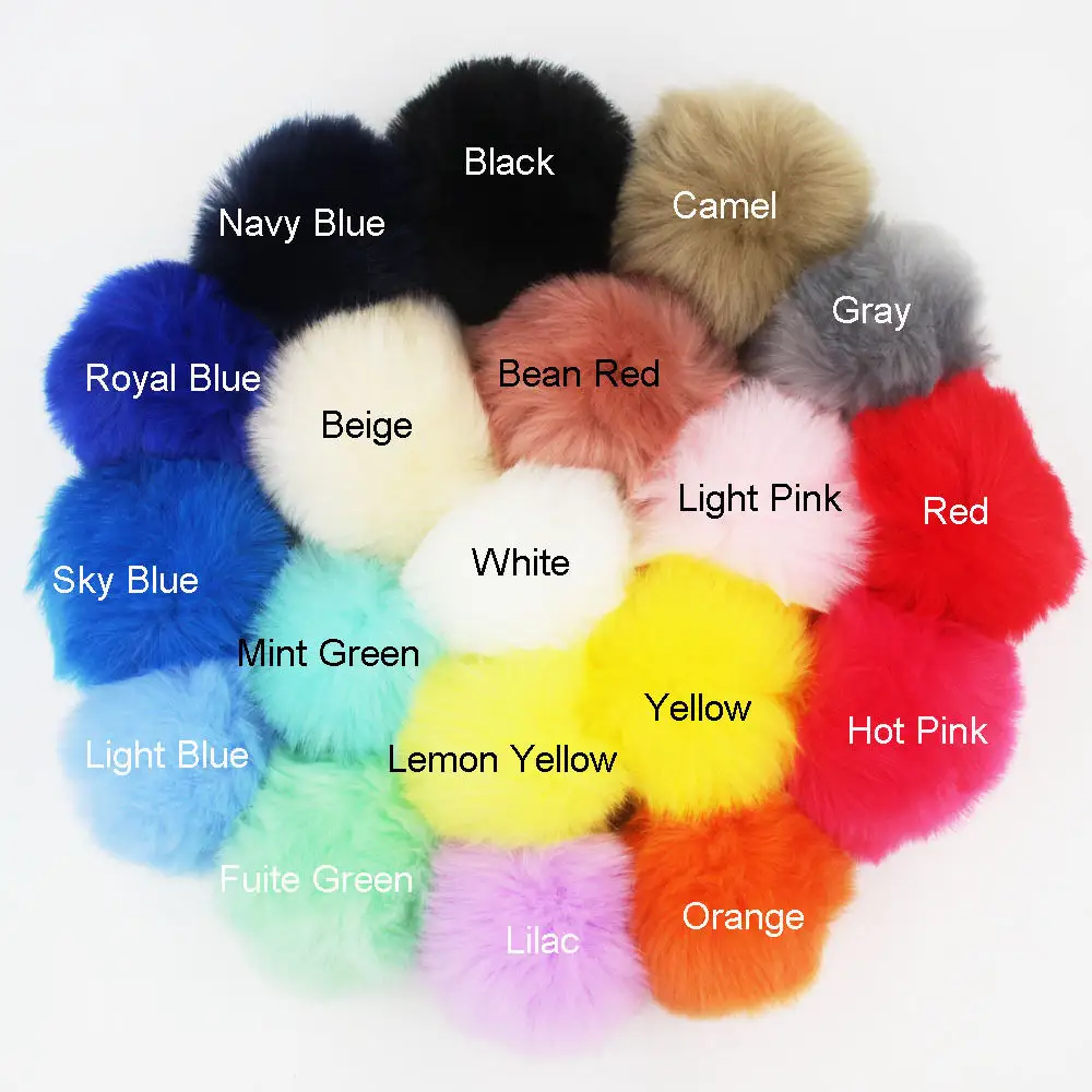 Wholesale colorful 8cm faux rabbit fur pompom ball fake fur pom pom Decorate fur ball Christmas dress shoes and hats toy gifts
