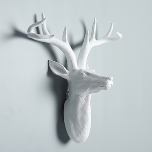 <span class=keywords><strong>Muro</strong></span> bianco montato faux tassidermia in resina testa di <span class=keywords><strong>cervo</strong></span> - Product Image 2