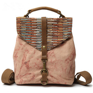 Ladies Casual Schoolbag Trendy Canvas Backpack <strong>Lightweight</strong> Daily Small Backpack Large Capacity Women's <strong>Rucksack</strong> - Product Image 2