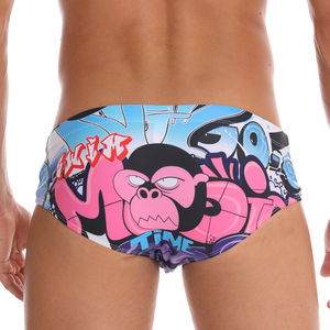 Maillot <span class=keywords><strong>de</strong></span> <span class=keywords><strong>bain</strong></span> sexy pour hommes, ensemble sur mesure, sous-vêtements, rembourré, avec impression numérique - Product Image 2