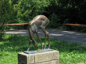 <span class=keywords><strong>Statua</strong></span> di <span class=keywords><strong>Cervo</strong></span> a Grandezza Naturale in Ottone per <span class=keywords><strong>Giardino</strong></span>, Decorazione per Pranzo all'Aperto - Product Image 2
