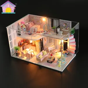 New Design Doll House DIY Cute Room, 118 Scale Wooden Doll House