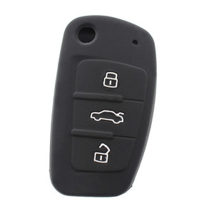 Housse de protection en silicone à 3 boutons pour clé de voiture <span class=keywords><strong>Audi</strong></span> A3 A4 A6 Q7 TT S3 S4 RS, étui de protection pour télécommande, entrée sans clé - Product Image 1