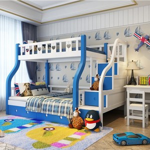 Высококачественные детские двухъярусные кровати из массива дерева, комплект детской двухъярусной мебели - Product Image 3