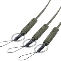 Hot Selling High Quality Utility Necklace Keychain military whistle cord & lanyard