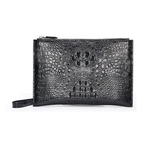 100% della fabbrica ha fatto genuino degli uomini in pelle di coccodrillo della pelle sacchetto di sera della frizione - Product Image 2