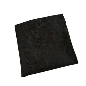 Пользовательский мужской популярный персонализированный красивый черный носовой платок из полиэстера