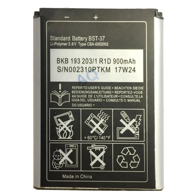 Oem Long Life Time Replaceable 900mAh BST-37 Battery for Sony Ericsson W710I W810I J230 K810 K200 J220C J230C W700C Z300 K750