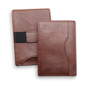 Ý Da Bò Chính Hãng Da Tùy Chỉnh Logo Chủ Thẻ Trường Hợp Với Tiền Clip Ban Nhạc Đàn Hồi - Product Image 6