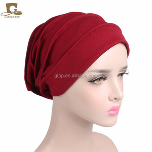 Nouvelle mode dame taille unique Slouchy <span class=keywords><strong>Snood</strong></span> Baggy Beanie chapeau Cancer chapeaux chimio Turban pour chimio solide femmes vêtements de nuit TJM-267 - Product Image 4
