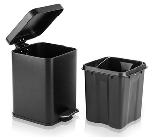 Chất Lượng Cao Chất Thải Bin Với Nhà Vệ Sinh Bàn Chải toliet Chủ Set Kim Loại Bàn Chải Đặt Phòng Tắm Thùng Rác Có Thể - Product Image 6