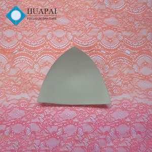 Huapai 094 OEM Pad in schiuma sottile <span class=keywords><strong>a</strong></span> <span class=keywords><strong>triangolo</strong></span> bianco per reggiseno Bikini e biancheria intima realizzata in spugna di poliestere - Product Image 2