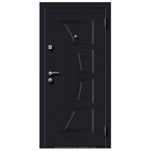 Porte blindée russe décorative 2017 en acier et bois, porte de sécurité pour <span class=keywords><strong>maison</strong></span>, design de porte principale - Product Image 1