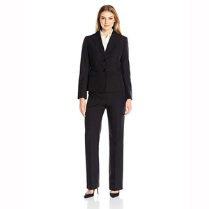 <span class=keywords><strong>Pantalon</strong></span> de qualité supérieure manteau conception photos femmes <span class=keywords><strong>mariage</strong></span> décontracté affaires noir costume <span class=keywords><strong>pour</strong></span> dame à la mode femmes costumes deux pièces - Product Image 1