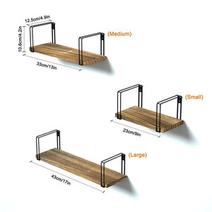 Étagère murale en métal noir avec meubles <span class=keywords><strong>de</strong></span> salon en bois massif <span class=keywords><strong>al</strong></span> por maire chine decoracion <span class=keywords><strong>de</strong></span> casas - Product Image 5