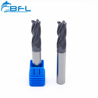 Fresas de carburo sólido BFL, fresa de 4 filos, herramienta de desbaste con recubrimiento, cortador de ondas para eliminación rápida de virutas, herramienta de fresado CNC
