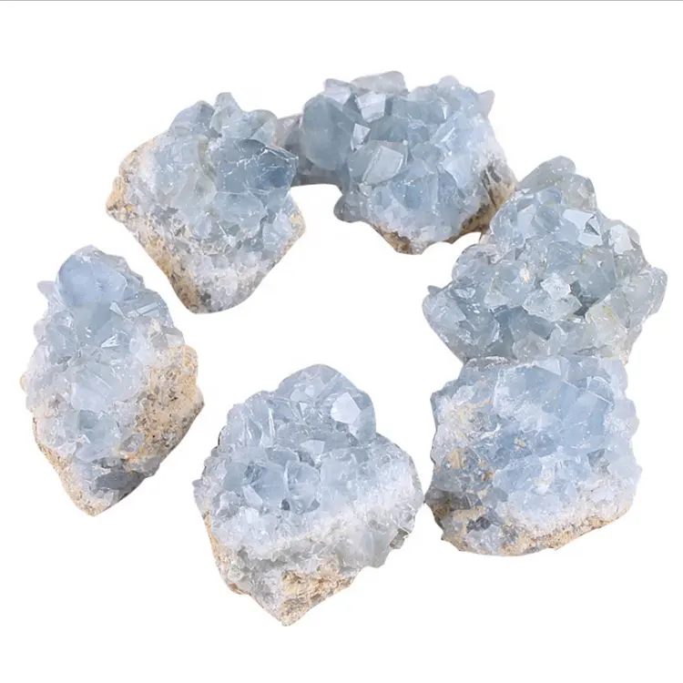 Großhandel Quarz Mineral Blue Crystal Cluster für Kristall Memento