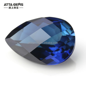생성된 파란 사파이어 #34 실론 파란 사파이어 강옥 타원형 경쟁가격 - Product Image 4