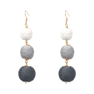 Triple hilo envuelto Multi Color <span class=keywords><strong>Bon</strong></span> Crispin bola cuelga los pendientes de gota - Product Image 5
