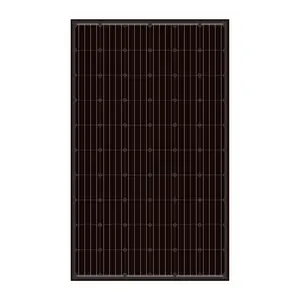 黑色单声道太阳能光伏模块 300 w PERC 无框太阳能电池板 300 w 24 v 带电池