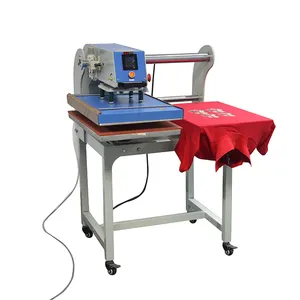 Voor Afgewerkte Tee Shirt Transfer Dubbele Station Pneumatische Heat Press Machine 38*38Cm