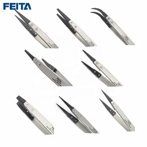 FEITA precision interchangeable tips stainless steel antistatic non-magnetic carbon fiber tweezers