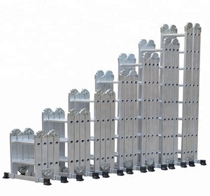 4.75 M/4X4 Nhôm Có Thể Gập Lại Thang Mở Rộng Với Nền Tảng, Bạc - Product Image 5