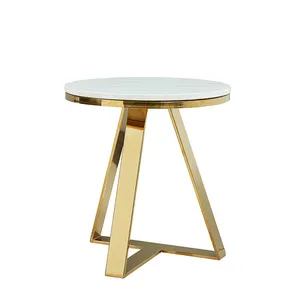 Gold coffee table modern marble stainless steel coffee tables leg living room sofa side end table