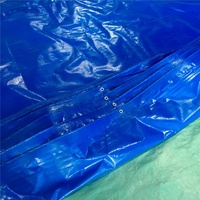 Bâche en polyéthylène haute densité imperméable bleue pour aquarium, bassin d'eau, réservoir