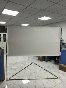 100" Outdoor Portable Matt White Theater TV <strong>Projector</strong> <strong>Screen</strong> W/ Triangle <strong>Stand</strong> - Product Image 3